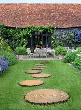 户外庭院草坪垫脚石别墅花园脚踏石走廊地砖铺路汀步石院子踏步石