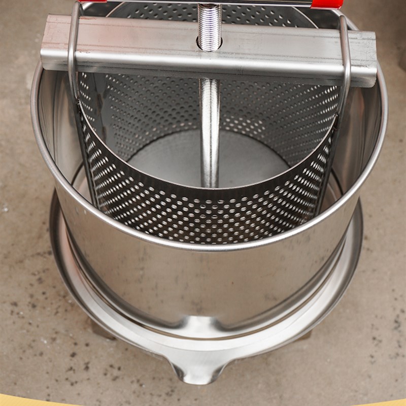 压蜜机新款不锈钢榨蜜机小型z家用榨蜡机蜂蜜压糖机榨酒防溅外桶 - 图0