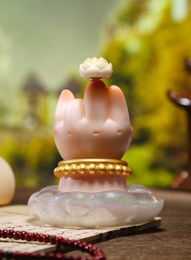 Q版卡通佛手摆件胖FUFU好运莲莲居家桌面装饰品树脂招财