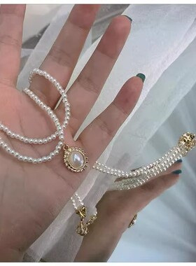 珍珠项链女轻奢小众高级设计感choker夏季锁骨链2026新款结婚颈链