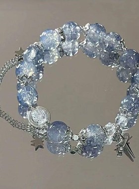 儿童手链女童闺蜜水晶串珠手环小女孩女生精美新中式古风手串配饰