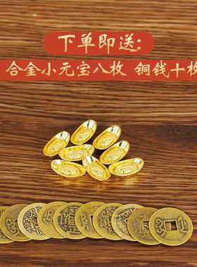 百福铜缸黄铜米缸招聚铜缸存钱罐聚宝盆摆件福字缸水缸开业礼品