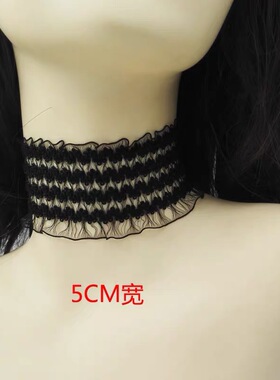 甲状腺低领配饰项链女锁骨链蕾丝脖子饰品黑色项圈颈饰颈链装饰