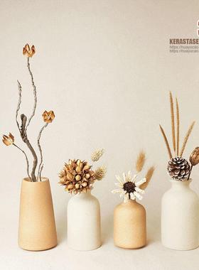 小摆件家居饰品软装客厅柜子书架电视柜日式干干燥花茶几玄关原木