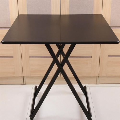 吃饭桌70/90/圆桌子餐桌家用简易120cm小户型租房折叠家用80/100/ - 图1