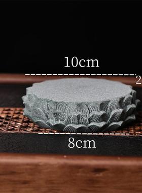 青砂石莲花底座加高石头座手工艺品客厅禅意茶室鱼缸造景别墅摆件