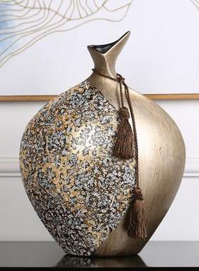 欧式时尚花瓶创意家居装饰品客厅电视柜玄关美式摆件奢华陶瓷贴花