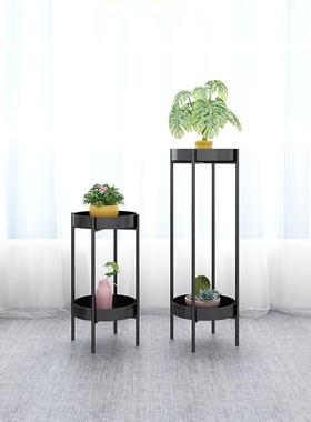 北欧花架子客厅落地式阳台装饰花架多层置物架简约绿萝铁艺花盆架