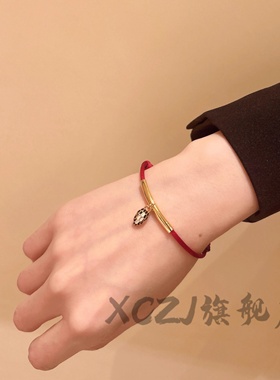 XCZJ蛇年限定灵蛇女红绳手链本命年珐琅蛇头红绳男七夕情人节礼物