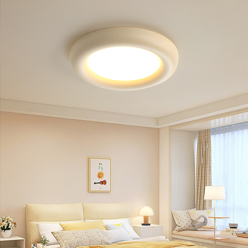 中古奶油风主卧室灯吸顶灯现代简约儿童房间书房中山灯具2025新款 - 图0