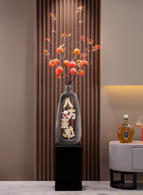 节节高升陶瓷花瓶落地摆件入户玄关电视柜旁高款插干花装饰品花器