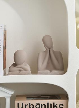 抽象人物摆件现代简约高级感艺术陶瓷家居客厅样板房软装饰品摆设