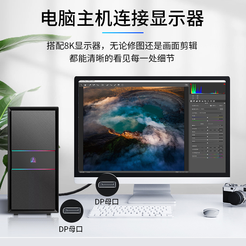 DP线1.4版4K144Z电竞电脑显示器数据线8K高清主机显卡视频连接线 - 图2