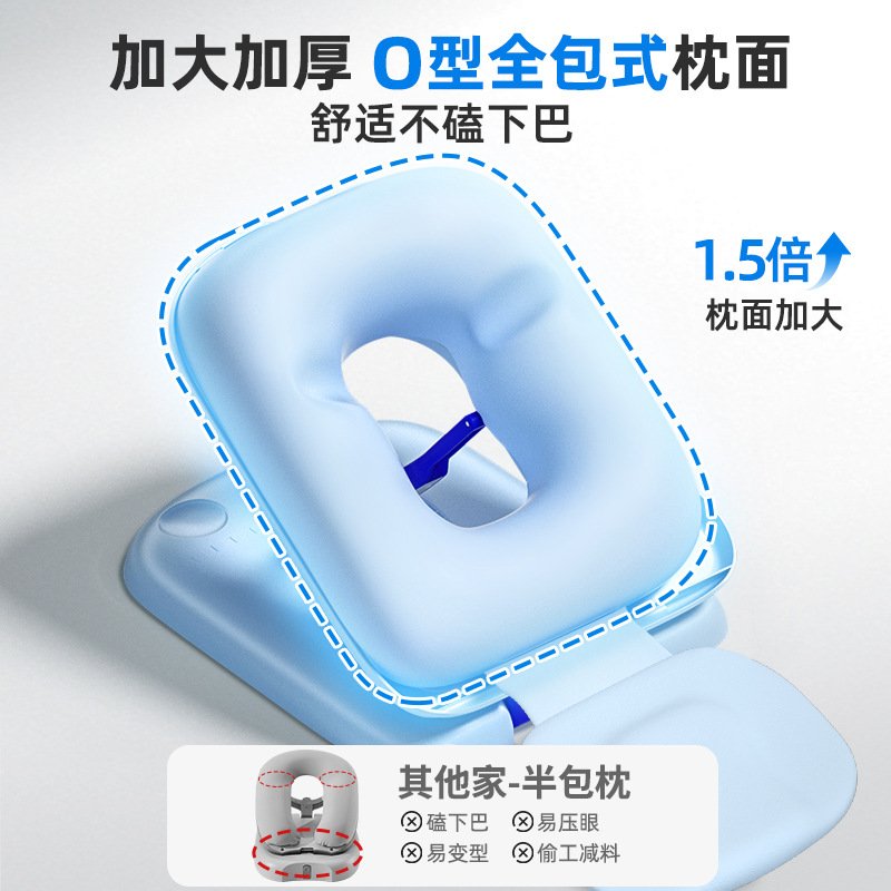 猫太子儿童护胸午睡枕抱枕 小学生便携趴睡觉神器教室午休趴趴枕 - 图1