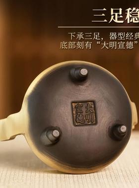 迷你供奉套装黄铜供水杯酒杯烛台家用供奉小供台水晶礼佛上香供佛