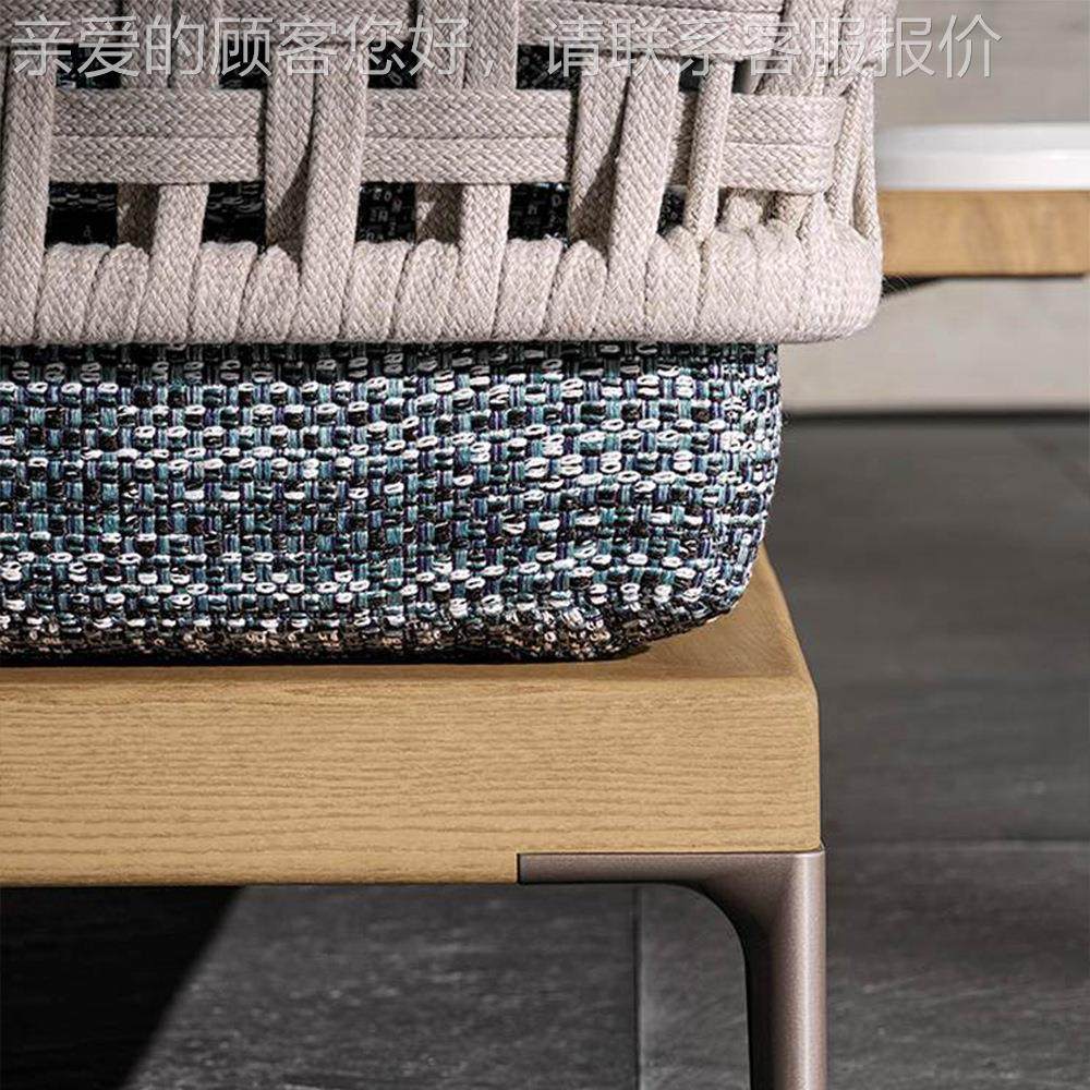 户花组外761沙发庭院柚木家具藤编园茶休闲高端别墅酒店露天实木,淘宝优惠券,粉丝福利购,淘宝优惠卷