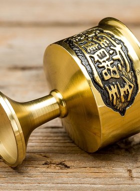 招财进宝纯铜供水杯供佛r杯圣水杯财神关公供酒杯茶杯财神酒杯摆