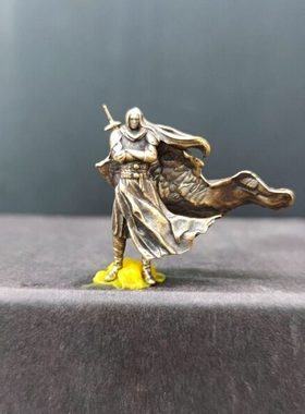 黄铜江湖故人披风侠客小摆件假山水陆缸微景观盆景造景古风小人物