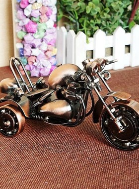 复古三轮摩托工艺品家q居书房装饰品酒吧咖啡馆厅创意店铺书房摆