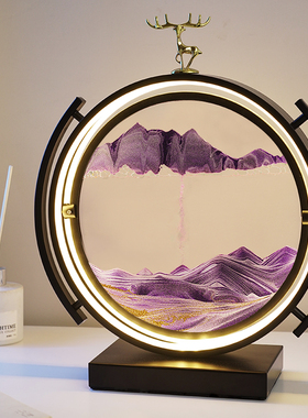 沙漏创意台灯流沙画摆件客厅x酒柜电视柜办公室家居装饰品生日礼