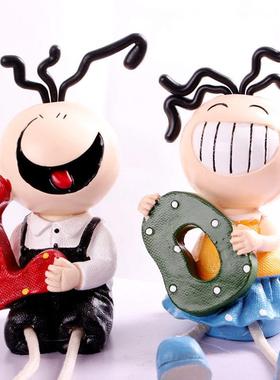 Love三毛家居饰品纯手工爱意表达摆设物卡通人物桌面摆件客厅搁板