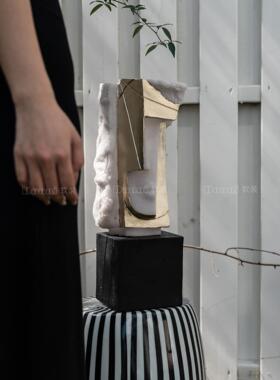 Dnnni侘寂风人像雕塑摆件样板间电视柜客厅艺术软装饰品酒店会所