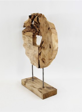 创意手工树根朽木古钱摆件家居客厅玄关走廊办公室酒店民宿装饰品