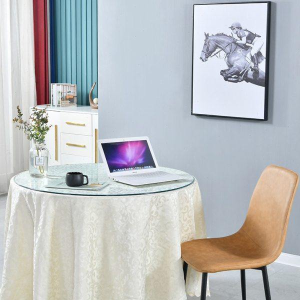 钢化玻璃桌面小圆桌藤桌圆形玻璃茶几餐桌酒店餐馆定做长方形台面,淘宝优惠券,粉丝福利购,淘宝优惠卷