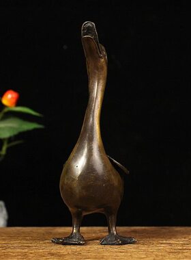 仿古纯铜鸭子香薰炉摆件创意中式香炉家居客厅装饰摆设室内香薰炉