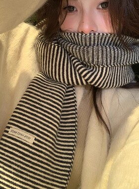 围巾女款冬季2025新款针织韩系氛围感学生保暖甜美情侣围脖配饰