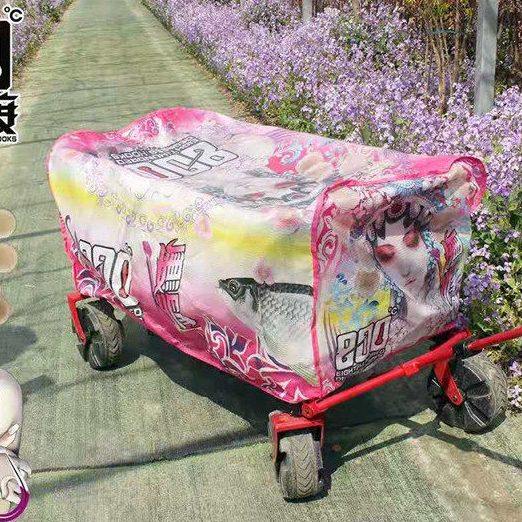 800度钓鱼小拉车雨衣战车雨披户外四轮小推车拉杆营地车拖车便携,淘宝优惠券,粉丝福利购,淘宝优惠卷