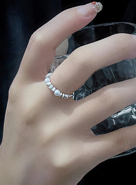 韩版简约珍珠弹力指戒