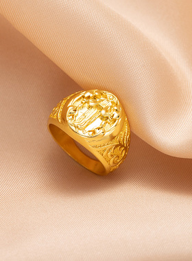 欧美风宽版复古男戒45