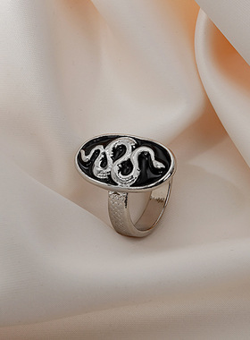 暗黑玫瑰朋克戒指2542