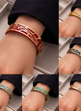 欧美跨境双面彩色PU手镯