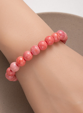 玉碎瓷珠冰裂纹手链25