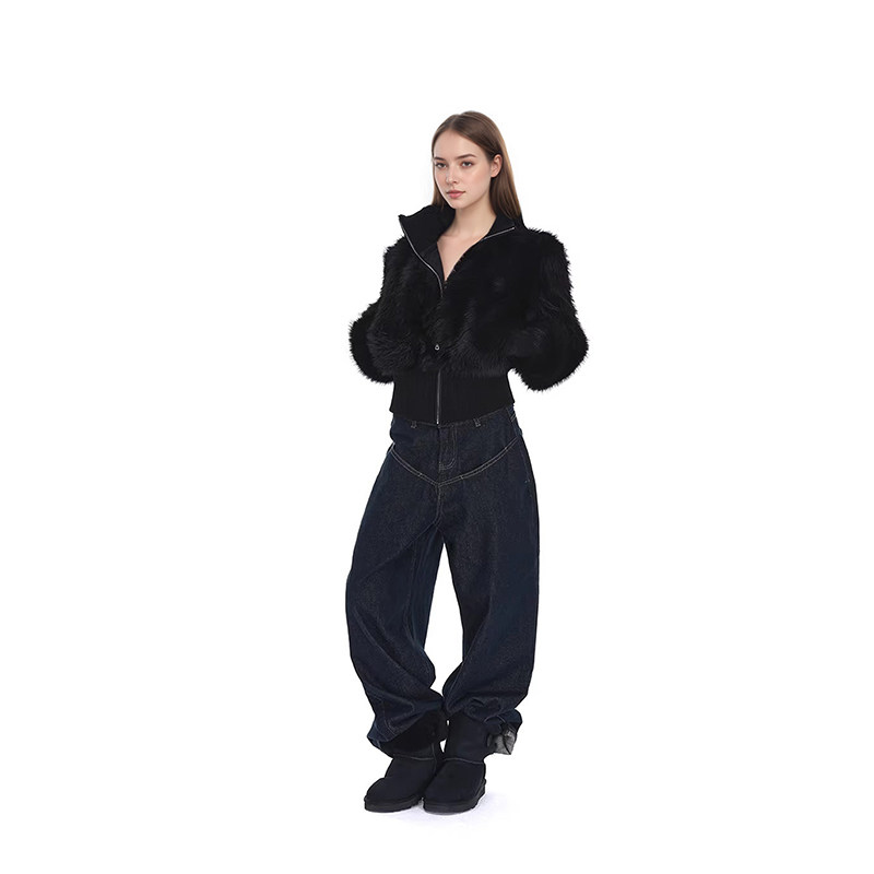 新街头2025国潮座山雕冬季上衣宽松短款加厚保暖毛领派克服外套女,淘宝优惠券,粉丝福利购,淘宝优惠卷