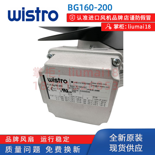 原装进口德国wistro电机BG160-200  C60IL-2-2    高防护等级风扇 - 图2