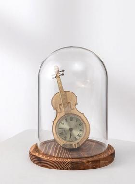 促销新款摆放花玻璃罩透明展示盒人偶耶诞树积木手模桌面摆件模型