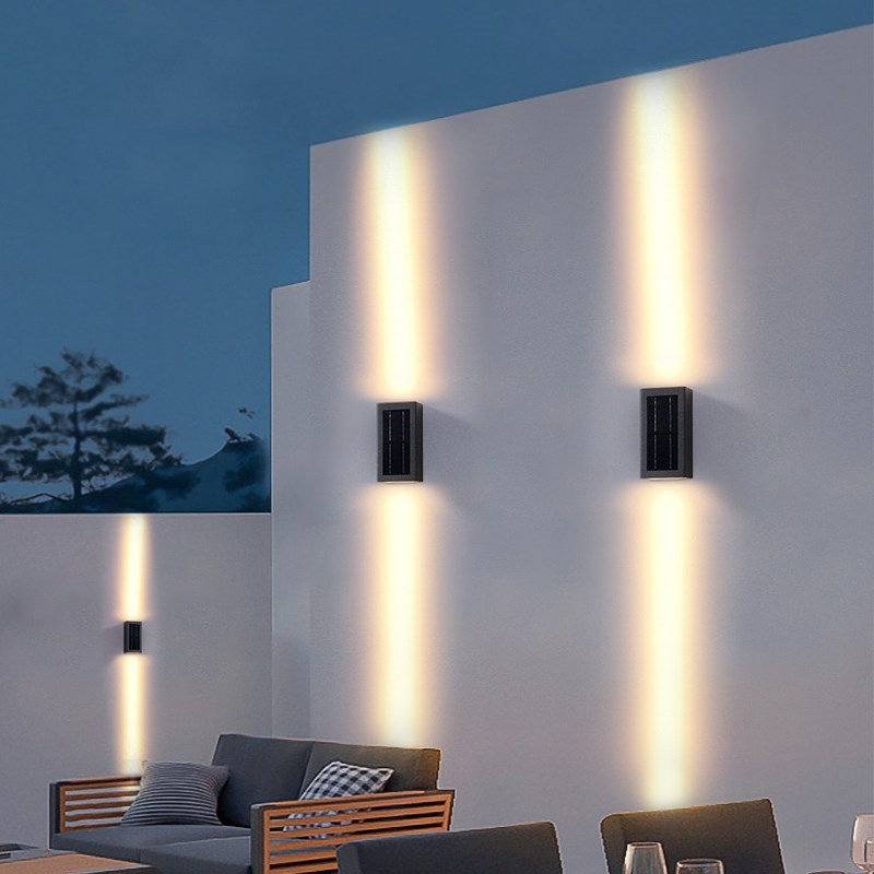 太阳能户外壁灯洗墙灯防水庭院灯别墅外墙灯室外露台Y花园围墙壁 - 图3