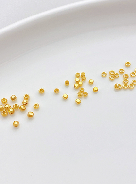 18K包金保色小方珠扁珠镭射珠