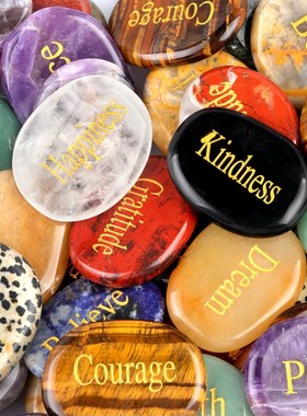 天然掌心石力量石解忧冥想显化许愿口袋手把件疗愈石创意摆件礼物