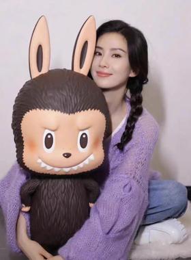 网红可爱插腰拉布布摆件大号落地卡通雕塑艺术品客厅家居玄关装饰