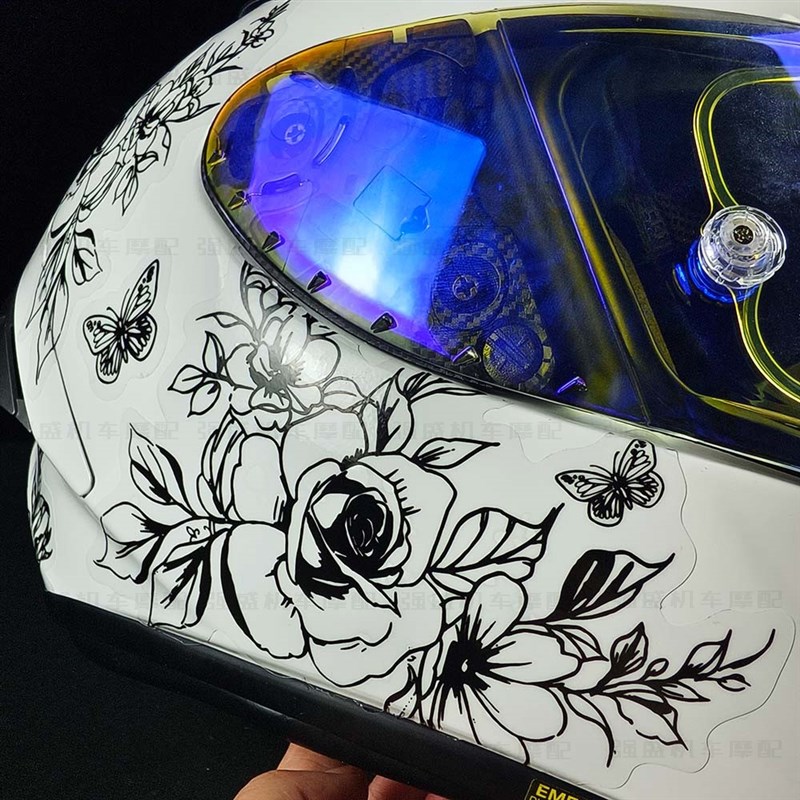 适用SHOEI X14 X15头盔贴纸Z8贴花Z7素盔AGV K1 K3拉花RX7X改装贴 - 图2