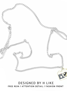 卡通相机项链吊坠饰品钛钢街头嘻哈卫衣短链男女情侣可爱学生礼物