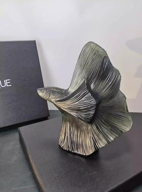 法国轻奢水晶艺术孔雀鱼雕塑家居客厅桌面摆件乔迁结婚祝福送礼物