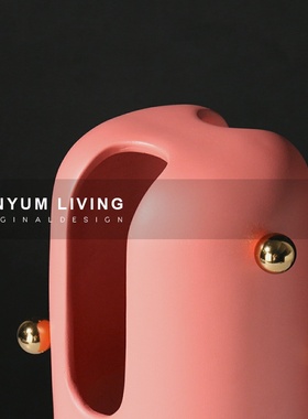 简约现代轻奢艺术抽象几何摆件软装饰品L样板房间家居玄关柜摆设