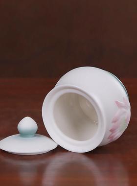 陶瓷莲花圣水杯净水杯佛前供水杯家用供奉供杯观音净水杯供佛
