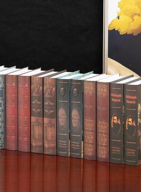 欧式覆古怀旧假书彷真书摆件创意饰品道具模型书咖啡厅网咖装饰书