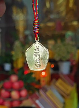 峨眉山祈愿十相自在纯铜挂件金色吊坠平安吉祥门头本命年上岸礼物